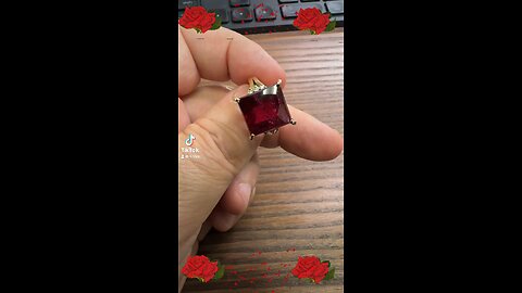 Over 10ct Rubellite Tourmaline Diamond 18K Ring