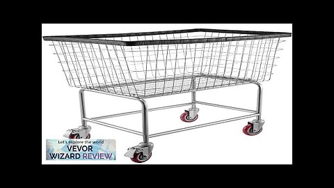 VEVOR Wire Laundry Cart 4.5 Bushel Wire Laundry Basket with Wheels 35''x15.7''x22'' Review