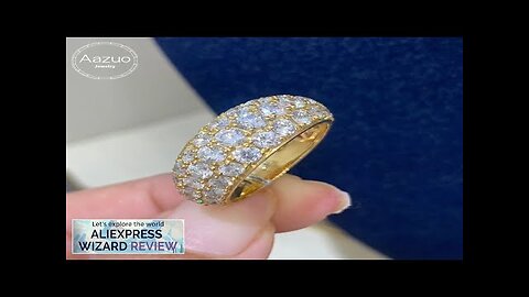 Aazuo 18K Solid Yellow Gold Real Diamond 3.0ct Luxury Ring Gifted Review