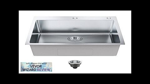 VEVOR Kitchen Sink 304 Stainless Steel Drop-In Sinks Top Mount Single Bowl Review