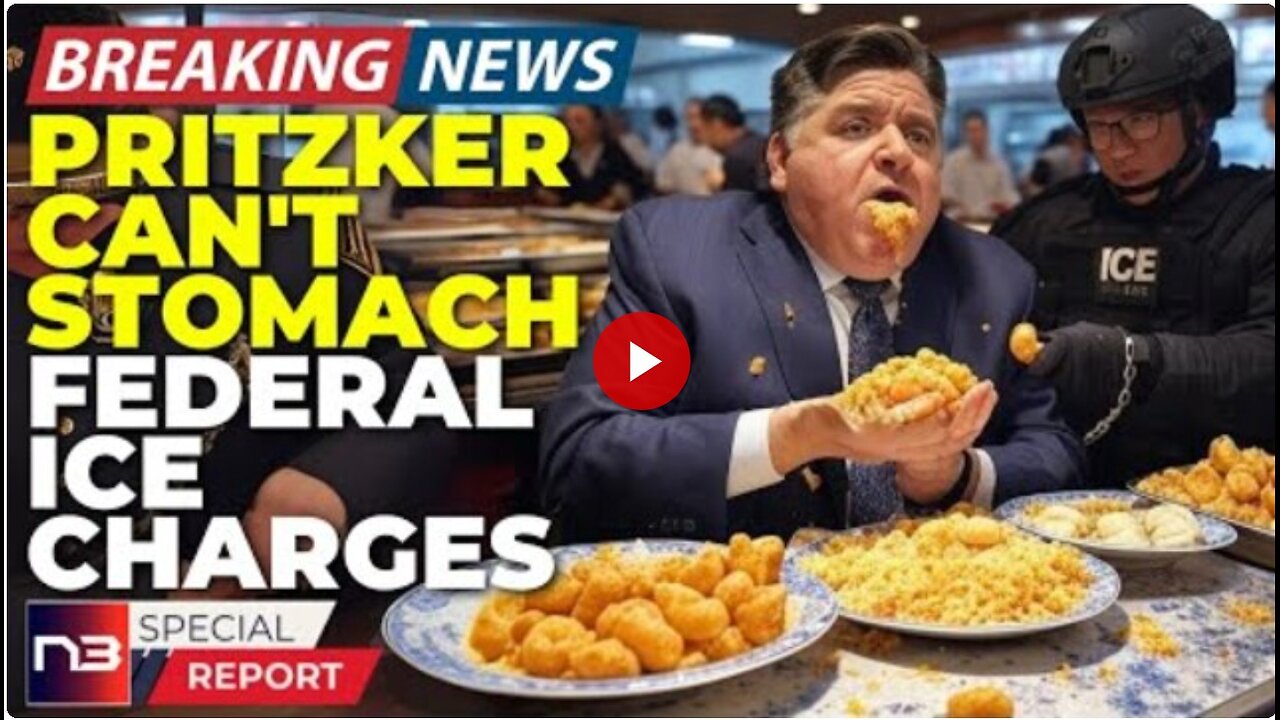 🚨BREAKING: Watch Pritzker Get Fed A Slice Of Justice As ICE Raids Leave Him With No Appetite