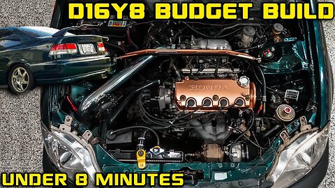 Turbocharge your D16Y8 Honda Civic in UNDER 8 Minutes!