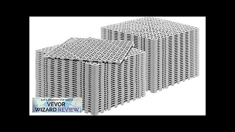 VEVOR Interlocking Tile 55PCS Grey Drainage Tiles 12" x 12"x 0.6 Splicing Review