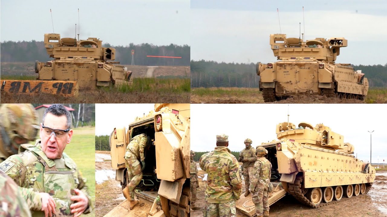 Sgt. Maj. Weimer TAKES COMMAND of a Bradley Fighting Vehicle in Poland!