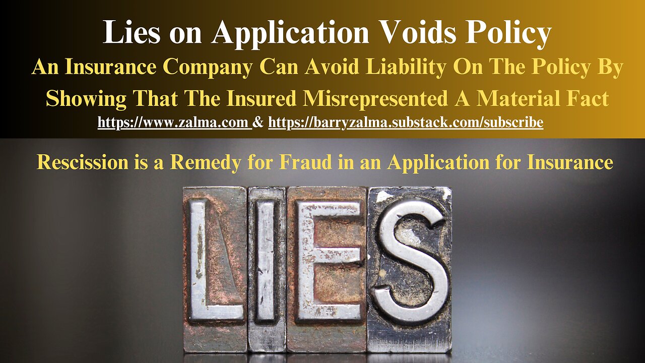 Lies on Application Voids Policy