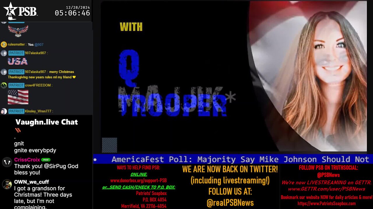 2024-12-28 05:00 EST - Patriots Rising: with Q Trooper & Majjik