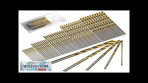 50PCS Titanium Plated Twist Drill Set 1-3mm Shank High Wear Resistance Small Review