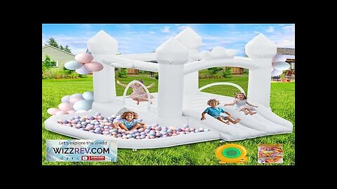 White Bounce House Inflatable Bounce Castle with Double Slide Ball Pit 370W Review