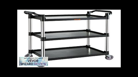 VEVOR Utility Service Cart 3 Shelf Heavy Duty 154LBS Food Service Cart Review