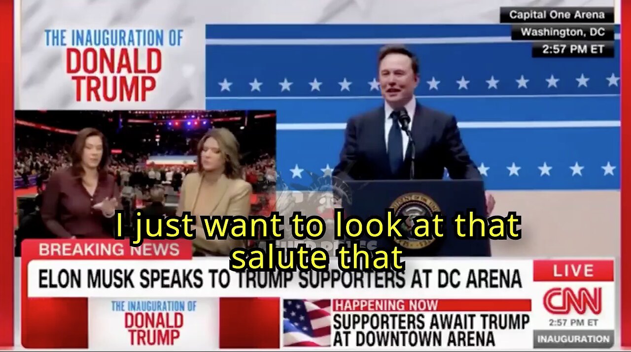 FAKE CNN suggests Elon Musk made a Nazi salute during Trump's event at Capitol One Arena