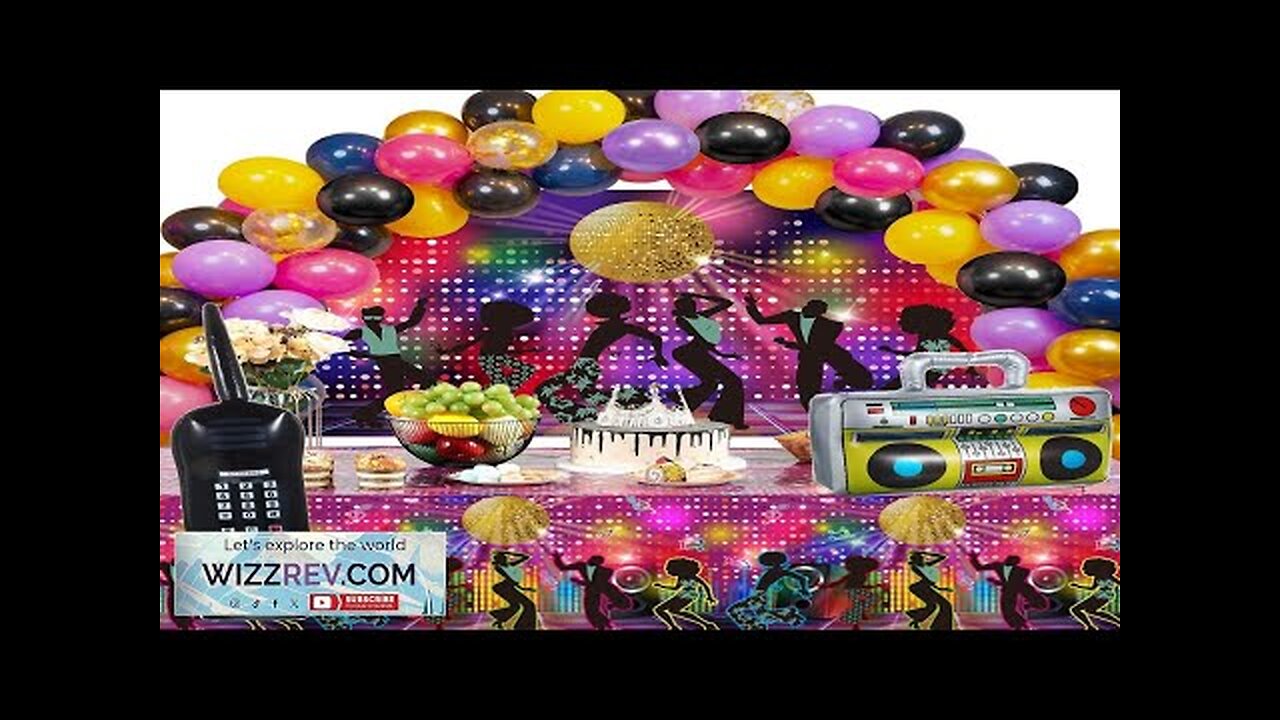 95 Pcs 70s Party Decorations Disco Party Balloons Decoration 70's Party Bundle Review