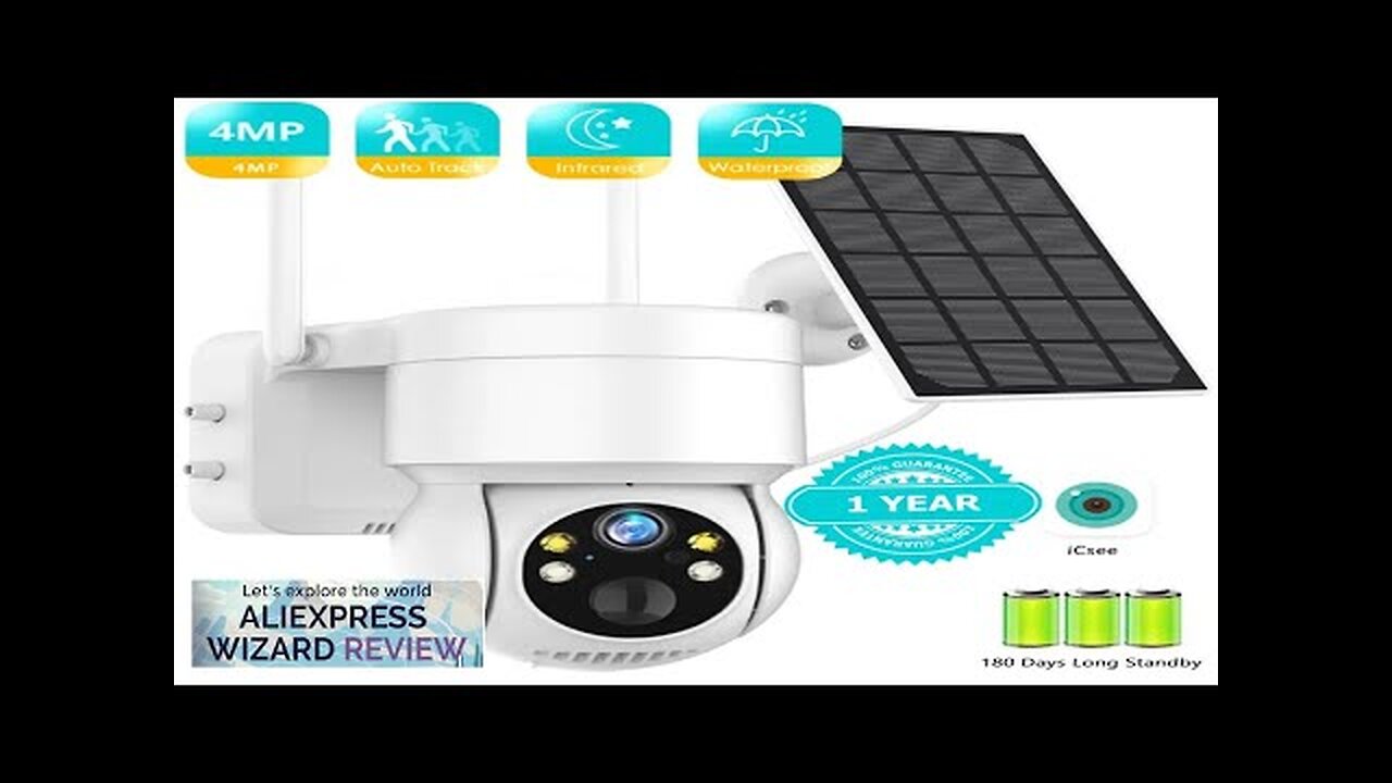 BESDER WiFi PTZ Camera Outdoor Wireless Solar IPCamera 4MP HD Built-in Battery Review