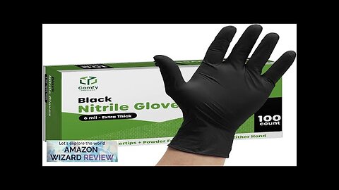 Comfy Package Black Nitrile Disposable Gloves 6 Mil. Chemical Resistance Latex Review