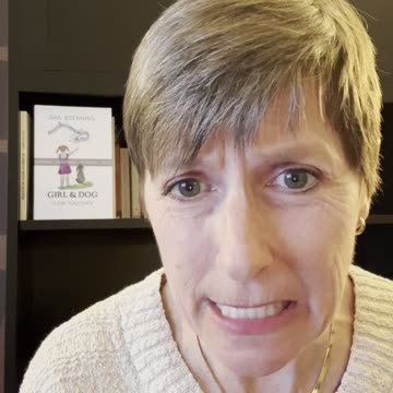 Girl And Dog Flow Together By Gail Boenning