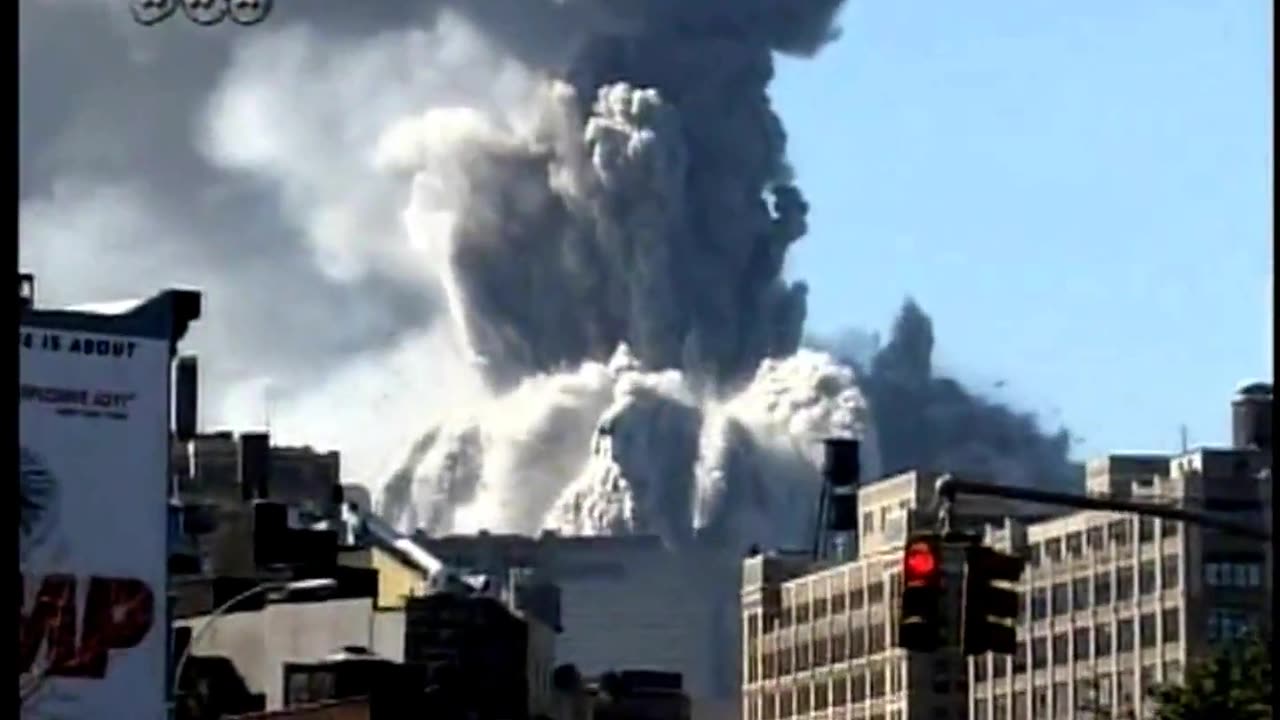 911 North Tower Demolition - Rooftop And West Face Blasted Concrete Ejections