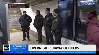 Hundreds of NYPD officers begin patrolling subway platforms and trains during overnight hours