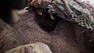 Ukrainian Soldiers Digging in