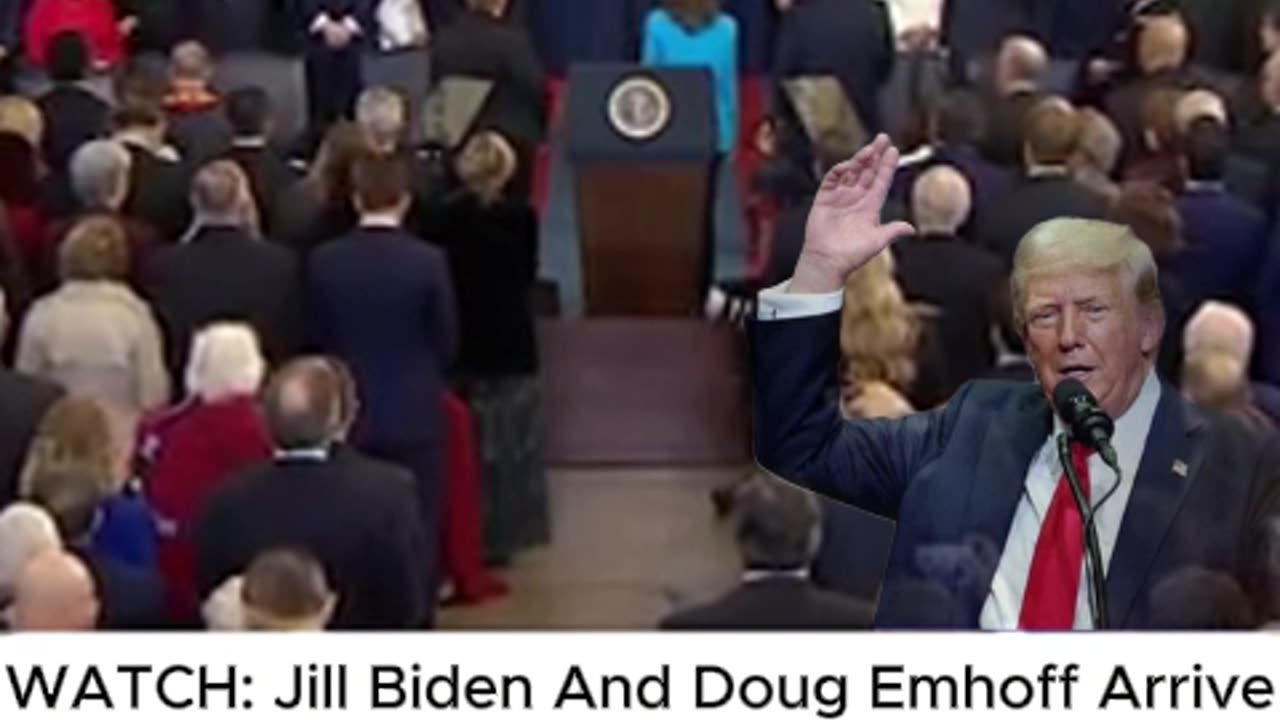 WATCH: Jill Biden And Doug Emhoff Arrive Inside The Capitol Rotunda For Trump’s 2nd Inauguration