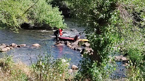 CITY FOLK, TRYING TO USE INFLATEABLE KAYAK PT 2