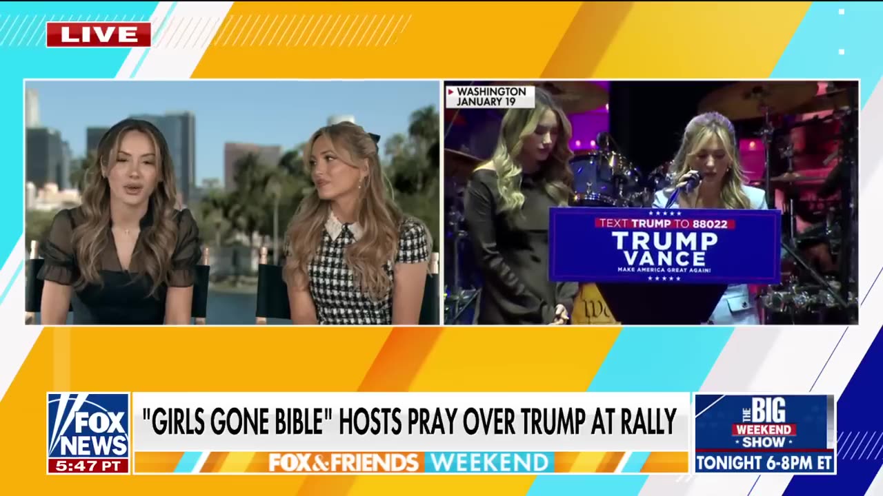 ‘Girls Gone Bible’ hosts pray for Trump at rally_ ‘It was such an honor’