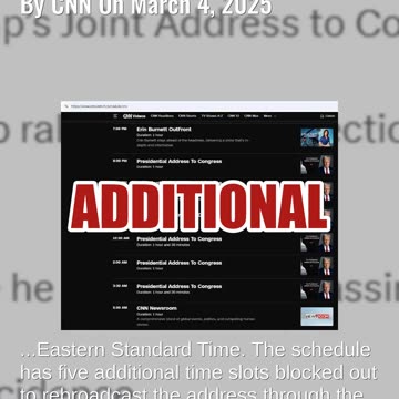 Fact Check: Trump's Address To Joint Session of Congress IS Being Aired By CNN On March 4, 2025