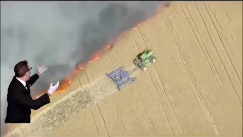 Farmer trying to save his field