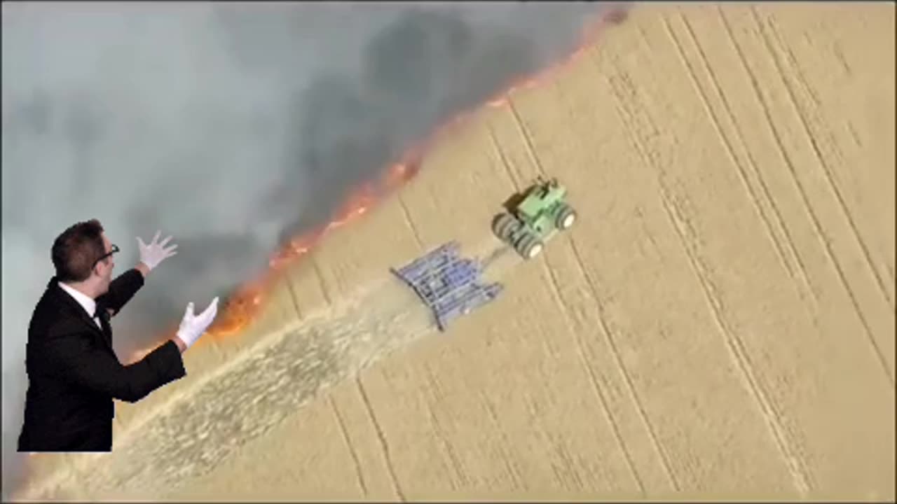 Farmer trying to save his field