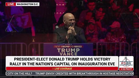 Dana White Speaks at Inauguration Eve Trump Rally in Washington D.C.