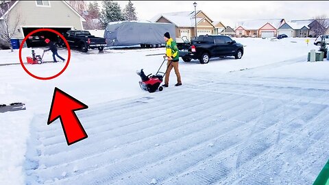 Snow Removal Race With The Neighbor 🏁