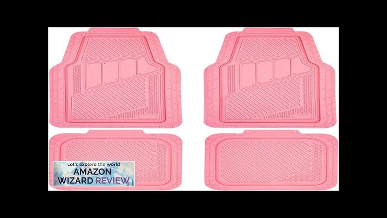 CAR PASS Heavy Duty Rubber Floor Mats Pink 4-Piece Car Mat Set Review