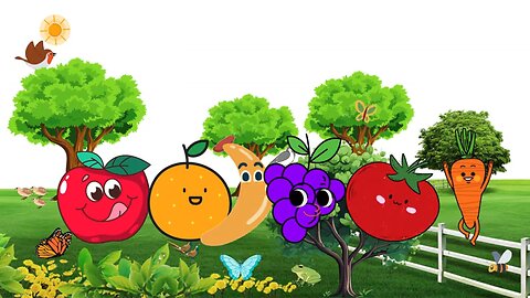 Top 5 Fruits and Vegetables You Should Know - Kids Animated Learning