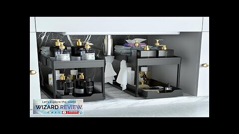 DEKAVA Under Sink Organizer 2 Pack Bathroom Cabinet Organizer 2 Tier Sliding Review