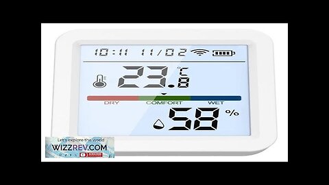 Tuya ZigBee3.0 Smart Home Temperature Humidity Sensor with Backlight LCD Display Voice Review