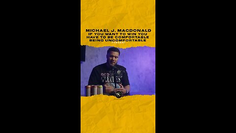 @michaeljmacdonald If you want to win you have to be comfortable being uncomfortable