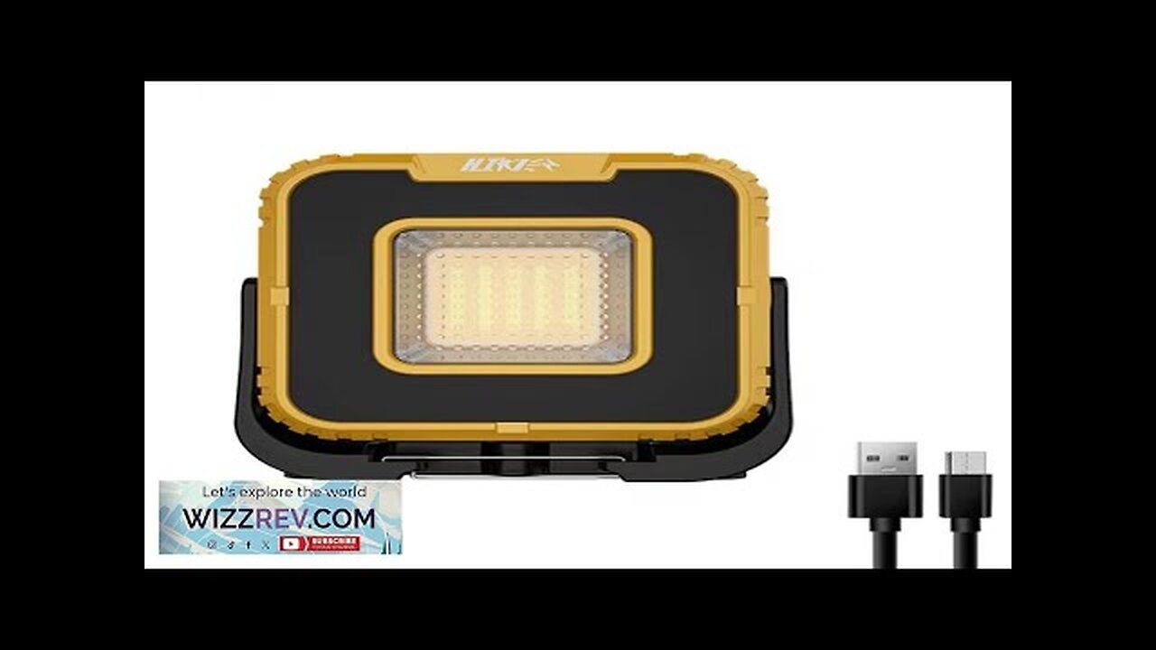 2024 1000LM Super Bright Portable LED Spotlight Camping Lamp 3000mAh LED Work Review