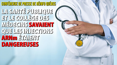 CONFÉRENCE DE PRESSE RÉINFI QUÉBEC - LA SANTÉ PUBLIQUE ET LE CDM SAVAIENT