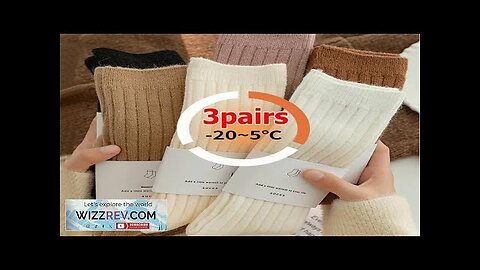 1/3pairs New Winter Cashmere Wool Women Socks Casual Japanese Fashion Solid Color Review