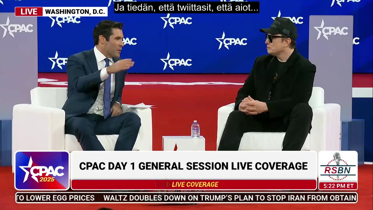 Suomennettu: FULL INTERVIEW: Elon Musk CPAC 2025 Day One - 2⧸20⧸25