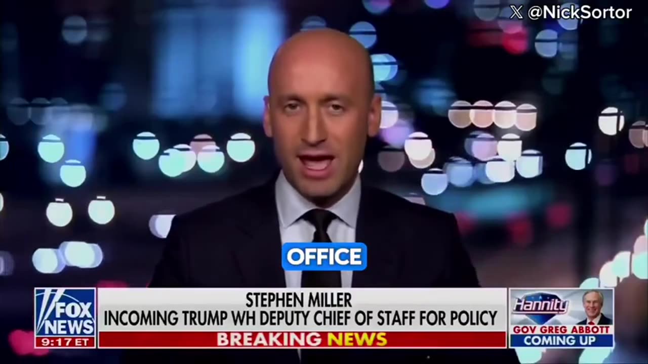 STEPHEN MILLER: “The minute Trump puts his hand on that Bible, the