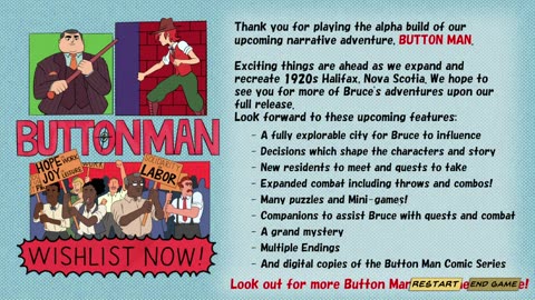 ButtonMan - Playthrough Unity Investigative Beat em up Noir Comic