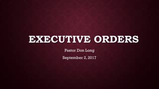 Executive Orders (September 2, 2017)