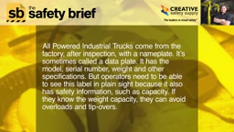 Powered Industrial Truck Labels