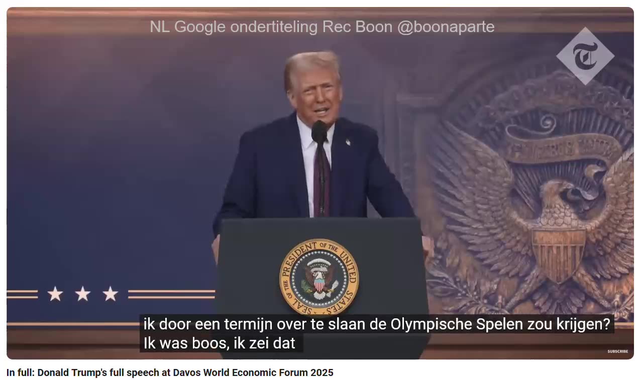 De volledige toespraak van Donald Trump op het Davos World Economic Forum 2025