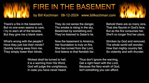 FIRE IN THE BASEMENT -- an original song by Bill Kochman.