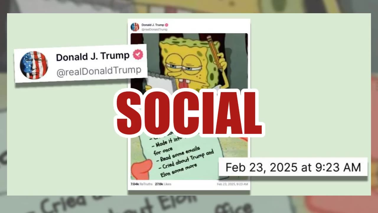 Fact Check: President Trump DID Post Meme Of SpongeBob SquarePants 'Got Done Last Week' List