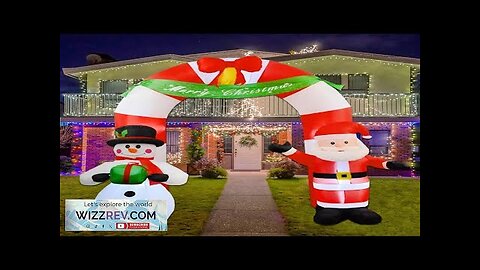 8FT Inflatable Christmas Archway With LED Lights Santa Snowman Arch Blow Review