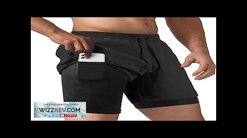 NIMOJIRO Men's 2 in 1 Running Shorts Workout Athletic Training Gym Outdoor Review