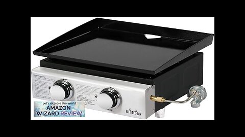 BIG HORN OUTDOORS Tabletop Grill Gas Portable Grill 18 Inch Propane Griddle Review