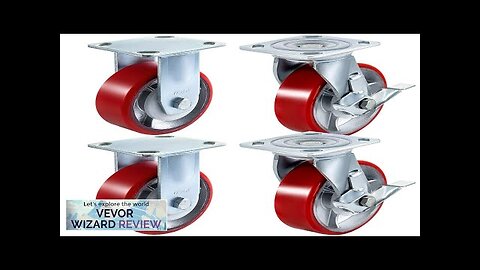 VEVOR 4 Pack 6 x 2 Inch Caster Wheels 2 Rigid Review