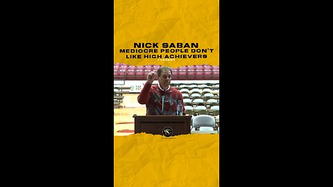 #nicksaban Mediocre people don’t like high achievers